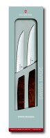 Swiss Modern, Steakmesser Set, 2tlg, 12cm, Wellen, Nussbaum, G