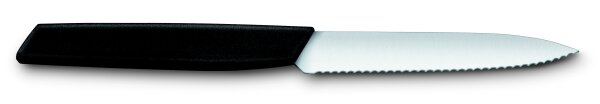 Paring knife, wavy, 10 cm, black