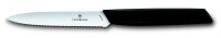 Paring knife, wavy, 10 cm, black