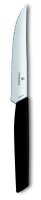 Swiss Modern Steakmesser, Wellenschliff, 12cm, schwarz