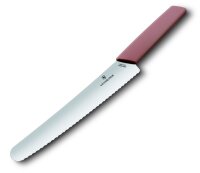 Swiss Modern, Brot- und Konditormesser, 22cm, Wellen, apricot,B