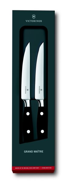 Grand Maître, Steakmesser Set, 2tlg, 12cm, gerade, POM,G