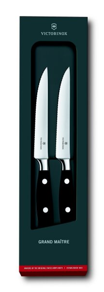 Grand Maître, Steakmesser Set, 2tlg, 12cm, Wellen, POM, G