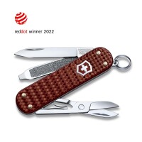 Schweizer Taschenmesser Klein 7 Funktionen Classic SD Precious Alox, Hazel Brown