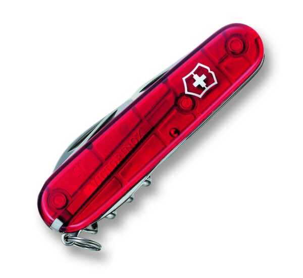 Taschenmesser mit 12 Funktionen Spartan, 91 mm, rot transparent