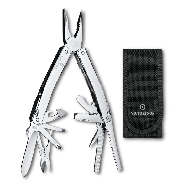 Swiss Tool Spirit MX, silber, in Nylon Etui