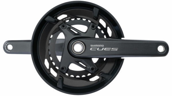 SHIMANO Kettenradgarnitur "CUES" FC-U601 170 mm Kurbellänge, mit Kettenschutzring