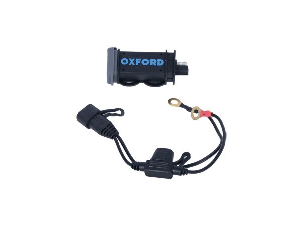 OXFORD USB-Ladegerät "USB 2.1Amp Fused p inkl. Ösenkabel