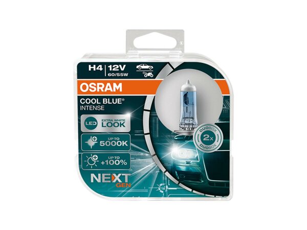 OSRAM Hauptlampe "Cool Blue Intense" H4, 2er Set, SB-verpackt