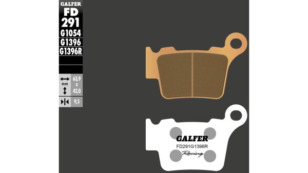 GALFER Bremsbelag "FD291" Rennsportartikel, nicht  G1396R, Sinter