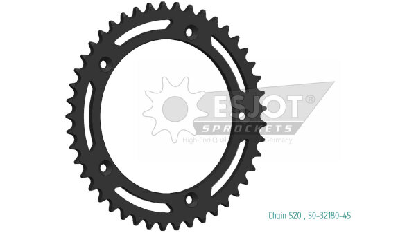 ESJOT Kettenrad "32180" 520, Stahl 45 Zähne