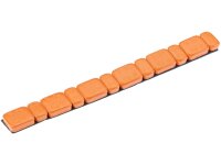 Klebegewicht Stahl, 45 g Riegel, Teilung orange