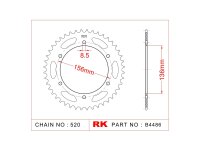 RK Kettenrad "4486" 520, Stahl 46 Zähne