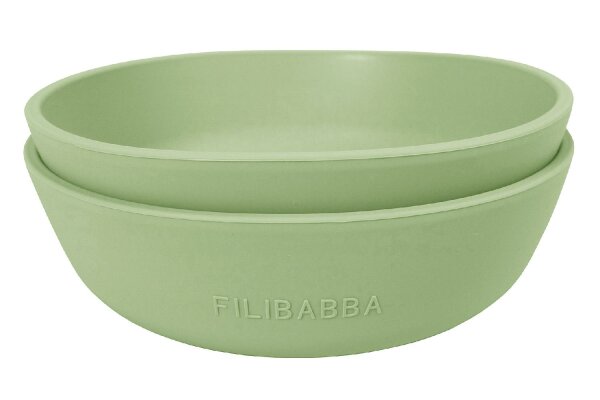 FILIBABBA Schüssel Silikon Green 2er Pack