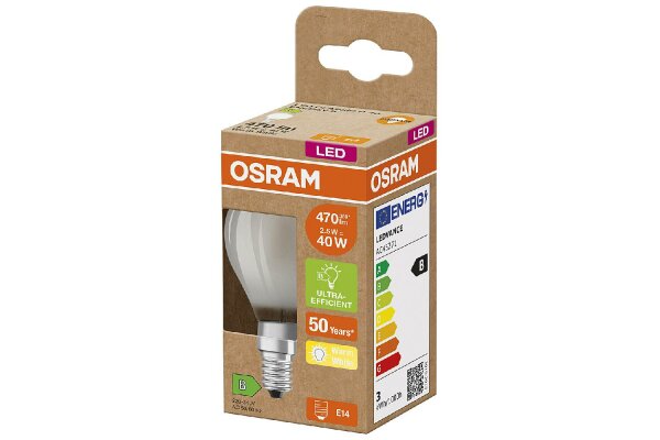 OSRAM LED Filament Tropfen ULTRA EFF 2,5W 470lm 2.700K matt