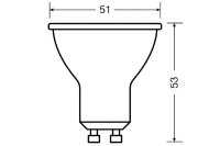 OSRAM LED Reflektorlampe PAR16 4,3W GU10 350lm 4.000K 36°