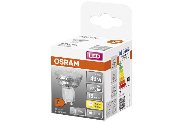 OSRAM LED Reflektorlampe PAR16 6,9W GU10 620lm 2.700K 36°