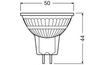 OSRAM LED Reflektorlampe MR16 2,6W GU5,3 210lm 12V 2.700K 36°