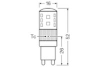 OSRAM LED Stift 3W G9 320lm 2.700K klar dim