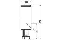 OSRAM LED Stift 4,8W G9 600lm 4.000K klar