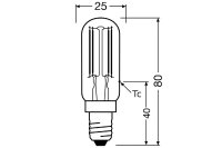 OSRAM LED Filament T26 4,2W E14 470lm 2.700K klar