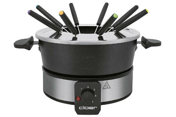 CLOER Fondue 6679 8 Personen 1000Watt schwarz/silber