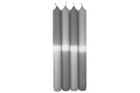 WIEDEMANN Spitzkerze 25x2,3cm grau silbergrau 4er Pack