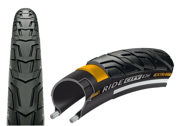 CONTINENTAL Reifen "Ride City" 3-lagig/  47-622, (28" x 1,75), 1025 g