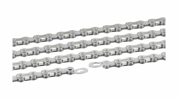 CONNEX Kette 12-fach, 1/2“ x 11/12 "12sE", Nickel, geeignet für E-Bike, 138 Glieder, Gewicht: 312 g