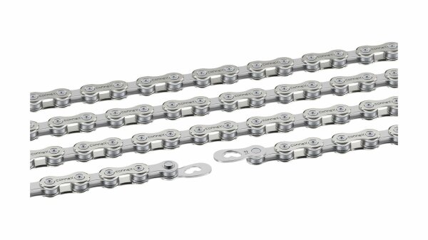 CONNEX Kette 12-fach, 1/2“ x 11/12 "12sE", Nickel, geeignet für E-Bike, 126 Glieder, Gewicht: 285 g