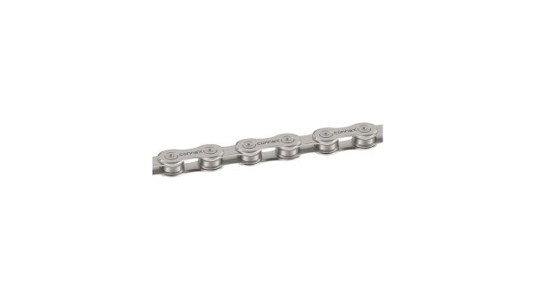 CONNEX Kette 10-fach, 1/2" x 11/128" SB- "10sE", Innenlaschen Edelstahl, Außenlaschen Stahl, mit 136 Glieder, extra lange und verstärkte E-Rad-Kette, Gewicht: 315 g