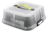 ZENKER Springform 24x24cm quadratisch Bake, Click & Go mit Haube und 2 Magnetschildern