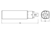 OSRAM DULUX LED D13 6W G24Q-1 4000K