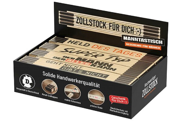 LA VIDA Display Zollstock Mann 16er