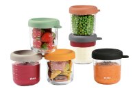 BEABA Portionsbehälter aus Glas 250ml sunrise color mix 6er Set