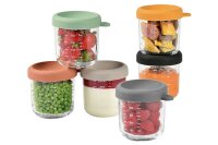 BEABA Portionsbehälter aus Glas 250ml sunrise color mix 6er Set