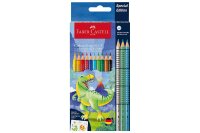 FABER CASTELL Buntstift Colour Grip Dino 10+3 Kartonetui