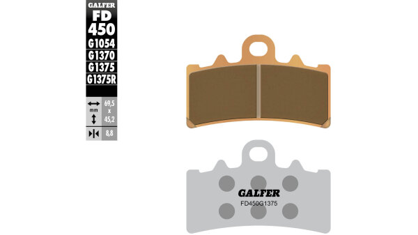 GALFER Bremsbelag "FD450" Satz G1375, Sinterm