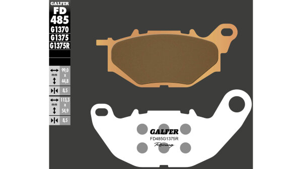 GALFER Bremsbelag "FD485" Rennsportartikel, nicht  G1375R, Sinter