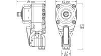 HAZET Schlagschrauber 9012PTT, Druckluft, Antrieb 1/2,