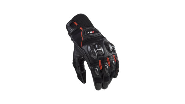 LS2 Handschuh "Spark II" Herren, Materia schwarz / rot, Gr. S