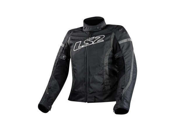 LS2 Jacke "Gate" Damen, Material: Polyes Gr. M, schwarz / grau