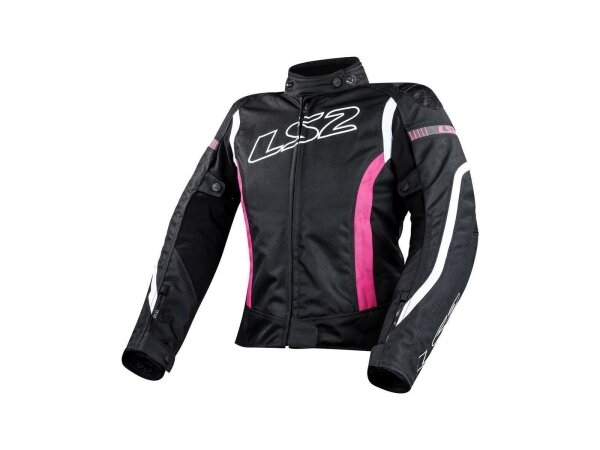 LS2 Jacke "Gate" Damen, Material: Polyes Gr. S, schwarz / pink / weiß