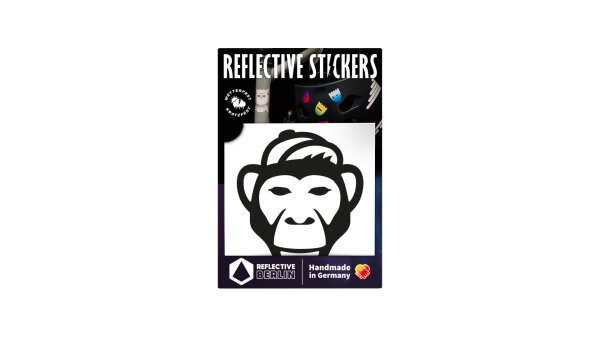 REFLECTIVE BERLIN Reflexaufkleber "Decal Affe, schwarz