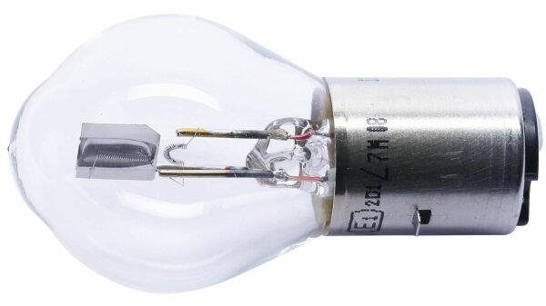 Scheinwerferlampe Sockel BA20d PHILIPS "Vision Moto" S2 12 V 35/35 W SB-verpackt + 30 % mehr Sicht