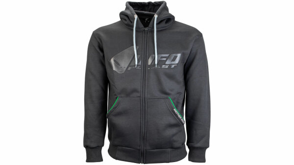 UFO PLAST Jacke Unisex, Material: Baumwolle Hoodie Gr. S, schwarz