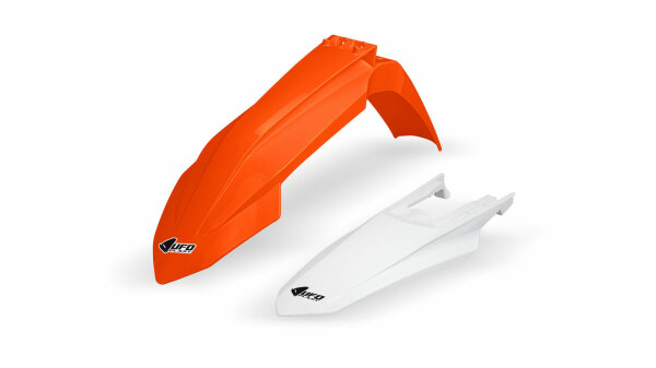 UFO PLAST Kotflügelsatz Für KTM-Modelle  OEM orange / weiß