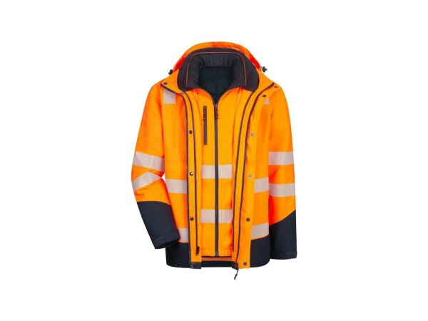 NITRAS Warnschutzjacke "Motion neonorange / marineblau, Gr. M