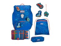 Scout Alpha Set Superflash Blue Dino Schulranzenset