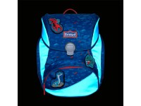 Scout Alpha Set Superflash Blue Dino Schulranzenset